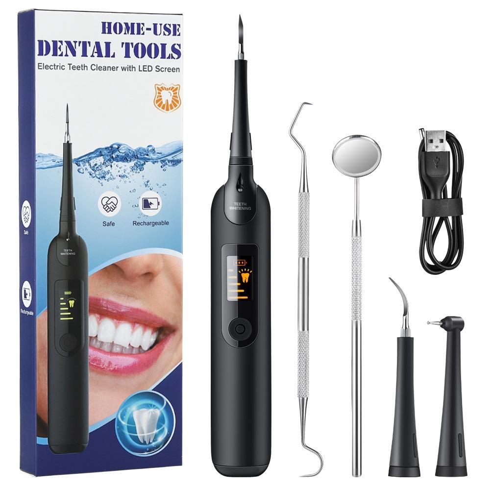 Portable Electric Ultrasonic Dental Scaler and Plaque Remover for Home Teeth Cleaning Care Tool