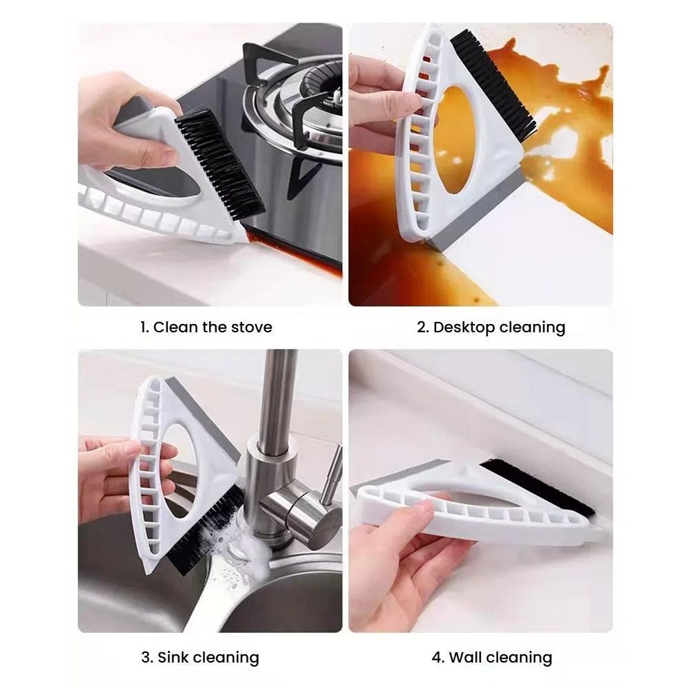 Window Cleaning Tool Multifunctional Glass Cleaner Tool with Gap Brush for Home Glass Wiper