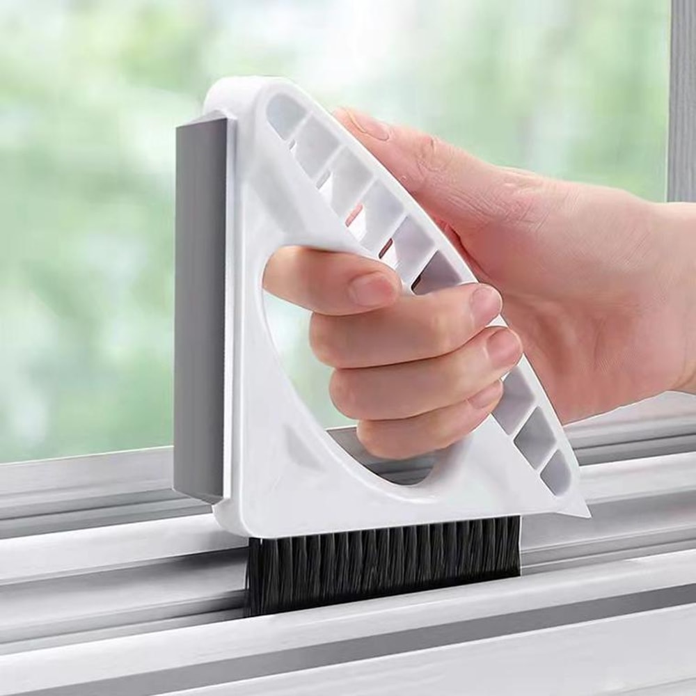 Window Cleaning Tool Multifunctional Glass Cleaner Tool with Gap Brush for Home Glass Wiper