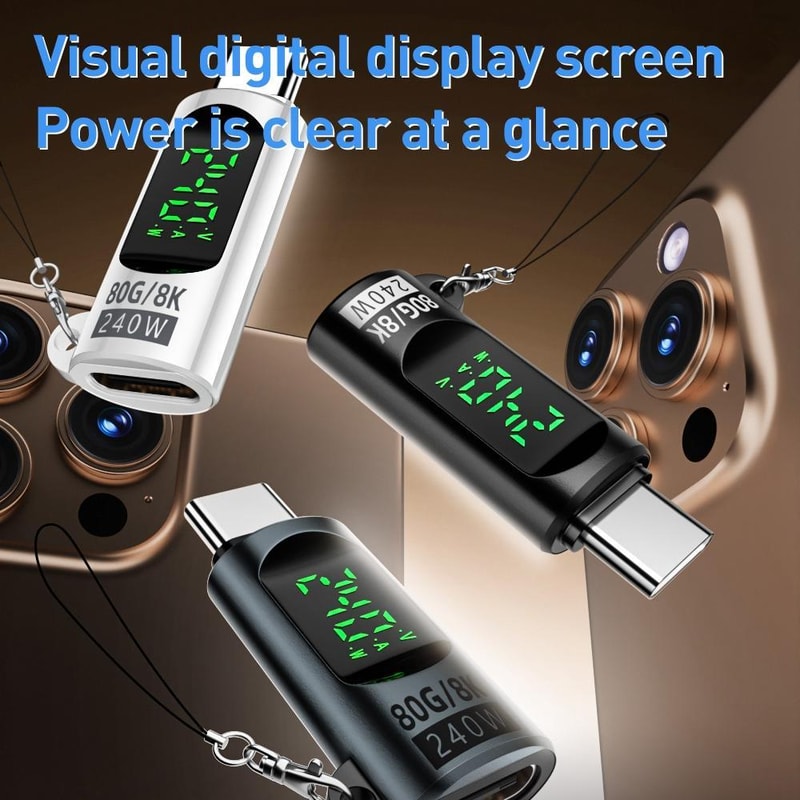 240W USB C Adapter With Display Fast Charge Extension 1