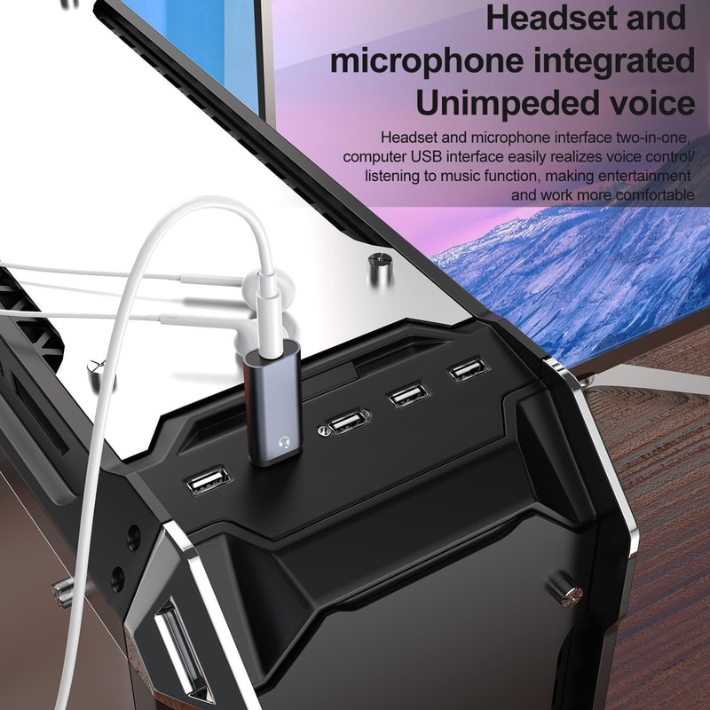 USB To 35mm Audio Adapter Cable Portable External Sound Card For Headphones Speakers 3