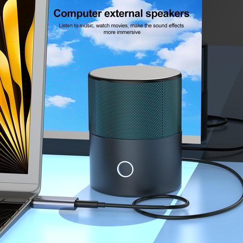 USB To 35mm Audio Adapter Cable Portable External Sound Card For Headphones Speakers 5