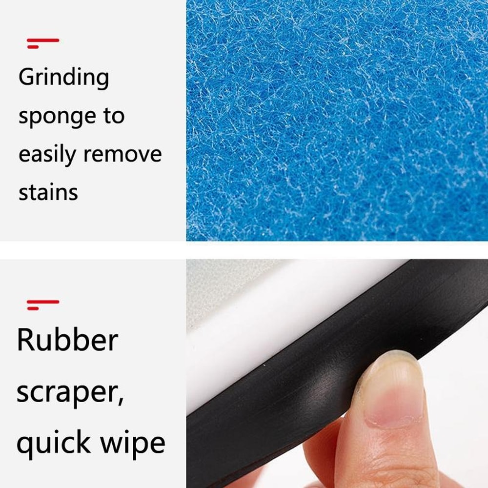 All-in-One Bathroom Cleaning Brush with Glass Window Wiper & Mirror Cleaning Tool for Shower Walls and Glass Surfaces