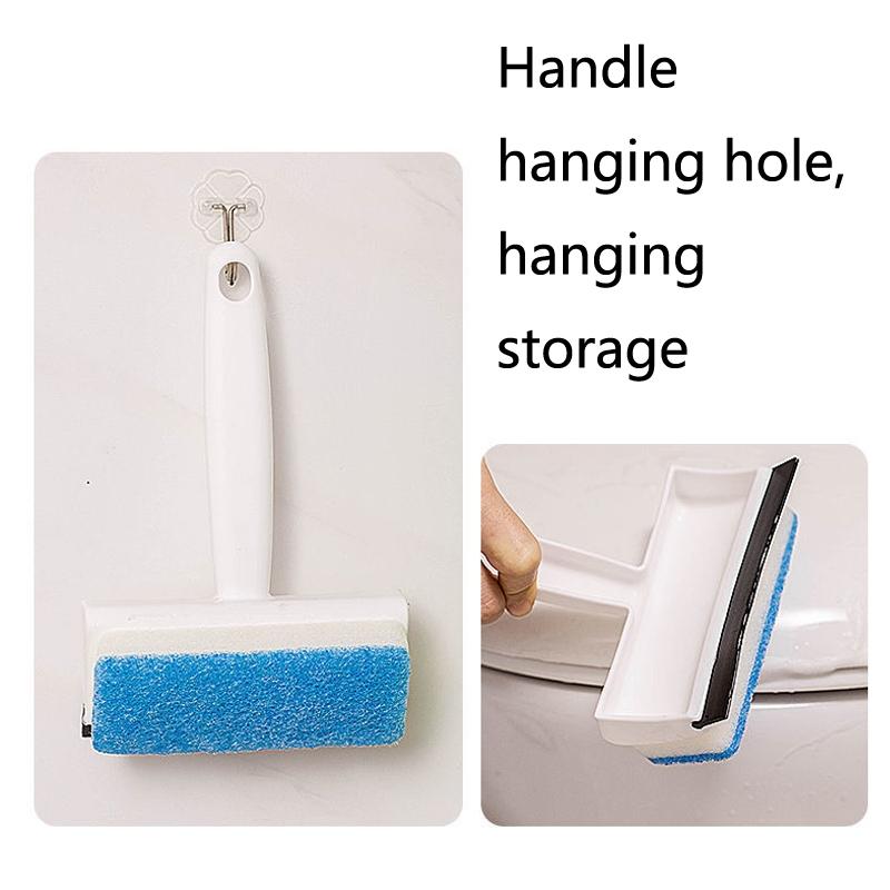 All-in-One Bathroom Cleaning Brush with Glass Window Wiper & Mirror Cleaning Tool for Shower Walls and Glass Surfaces