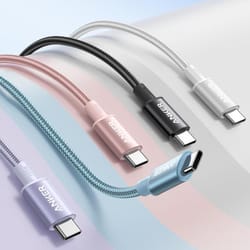 braided usb c fast charging cable 100w pd nylon durable type c power & data cable