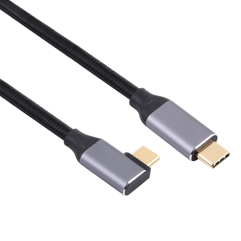 USB C Elbow Data Cable 10Gbps Fast Transfer Nylon Braided Type C Cable 6
