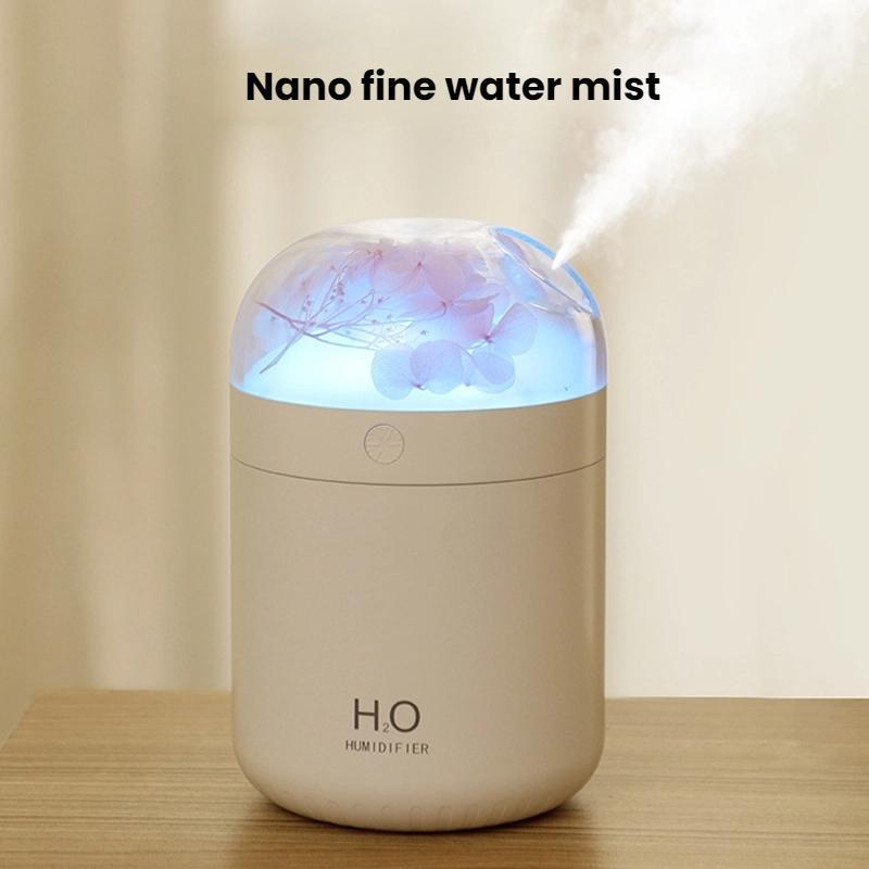 USB Flower Humidifier for Bedroom and Desk with Ambient Light