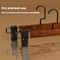 Wooden Pants Hanger With Adjustable Clips NonSlip SpaceSaving Closet Organizer 2
