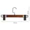 Wooden Pants Hanger With Adjustable Clips NonSlip SpaceSaving Closet Organizer 6