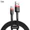 Reversible Braided Micro USB Charging Cable Fast Sync Durable Double Sided Cord 5