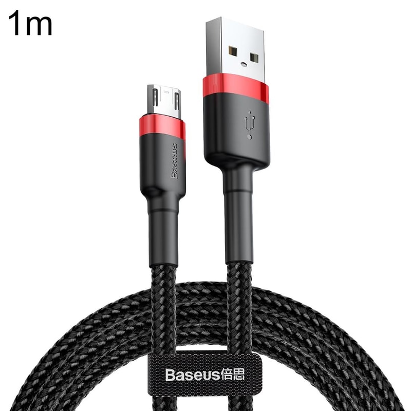 Reversible Braided Micro USB Charging Cable Fast Sync Durable Double Sided Cord 5