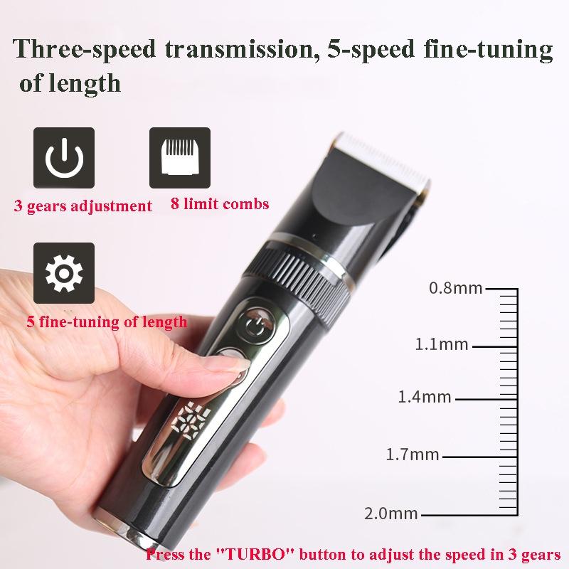 Cordless Hair Clipper Set With LCD Display For Baby Kids And Adults 3