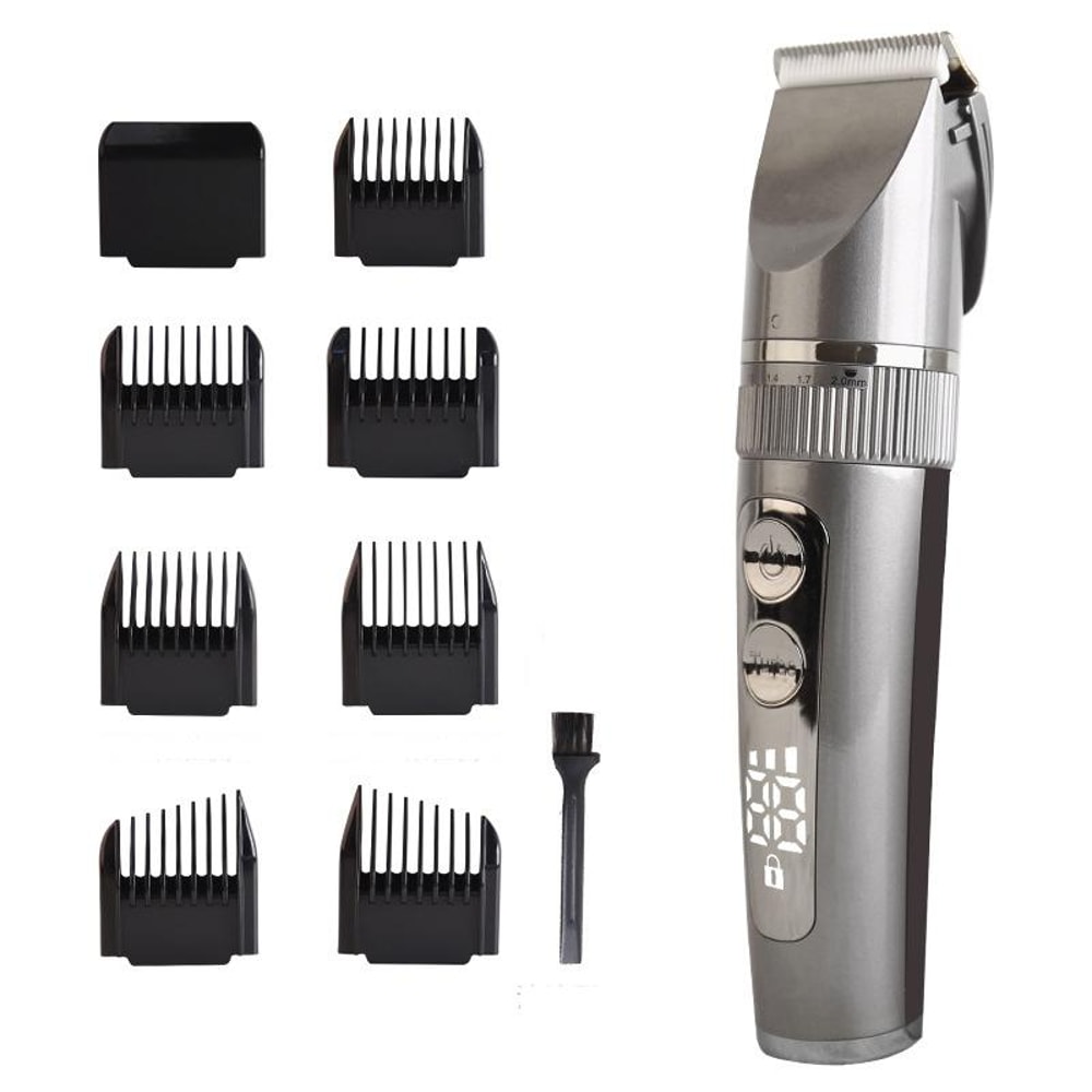 Cordless Hair Clipper Set With LCD Display For Baby Kids And Adults 8