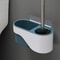 Wall Mounted Toilet Brush With Long Handle No Drill Bathroom Cleaning Brush Set 0