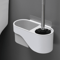 Wall Mounted Toilet Brush With Long Handle No Drill Bathroom Cleaning Brush Set 10
