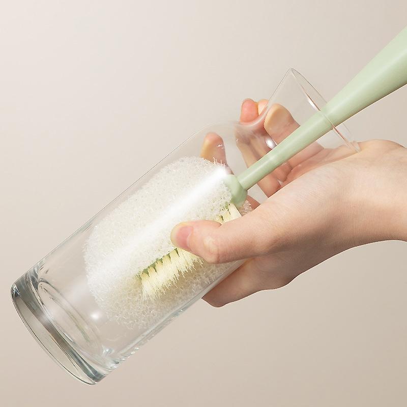 Long Handle Bottle Cleaning Brush With Removable Sponge Stand Deep Clean Cup Brush 8