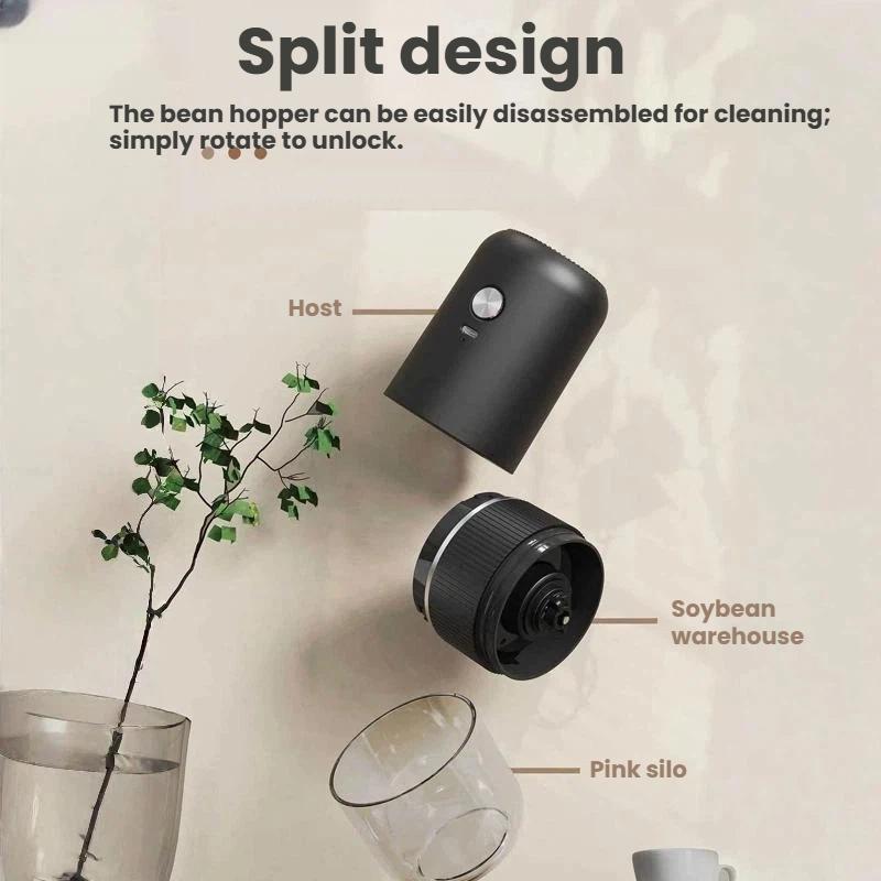 Portable Electric Coffee Grinder With Ceramic Burr Adjustable Grind AutoStop USBC Charging 2