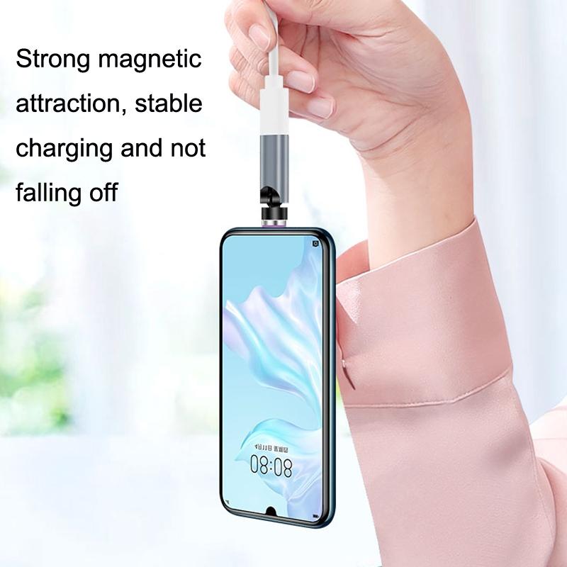Rotating USB C Magnetic Charging Cable Fast Charge Type C Data Converter 1