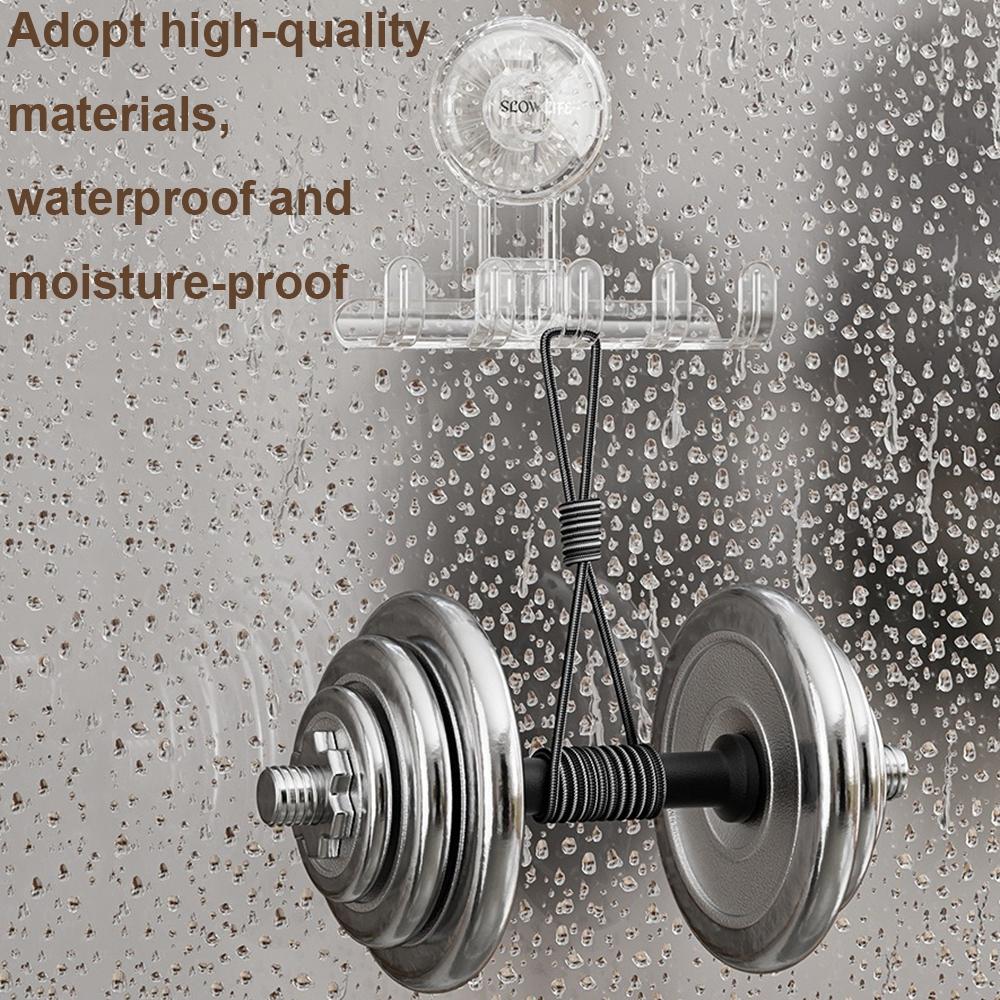 Multifunctional Suction Cup Hook Rack No Drill Adhesive Wall Organizer 5