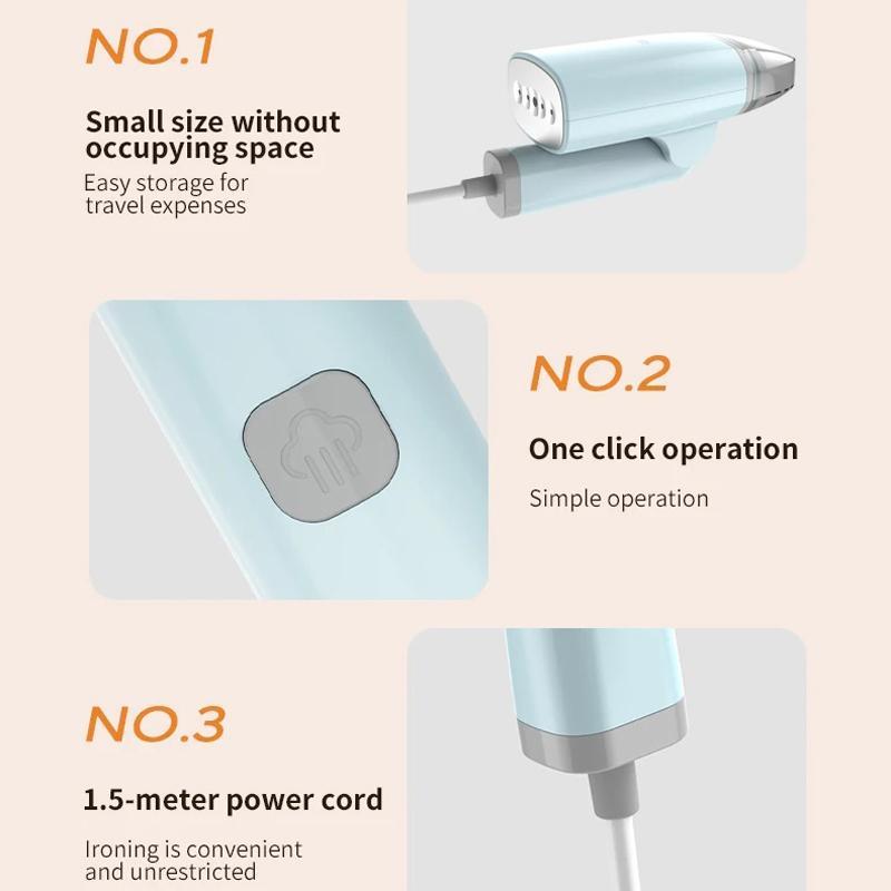 Foldable Travel Steamer For Clothes Handheld Garment Steamer Iron 2