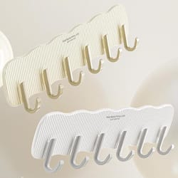 no drill adhesive wall hooks strong hold bathroom kitchen storage rack