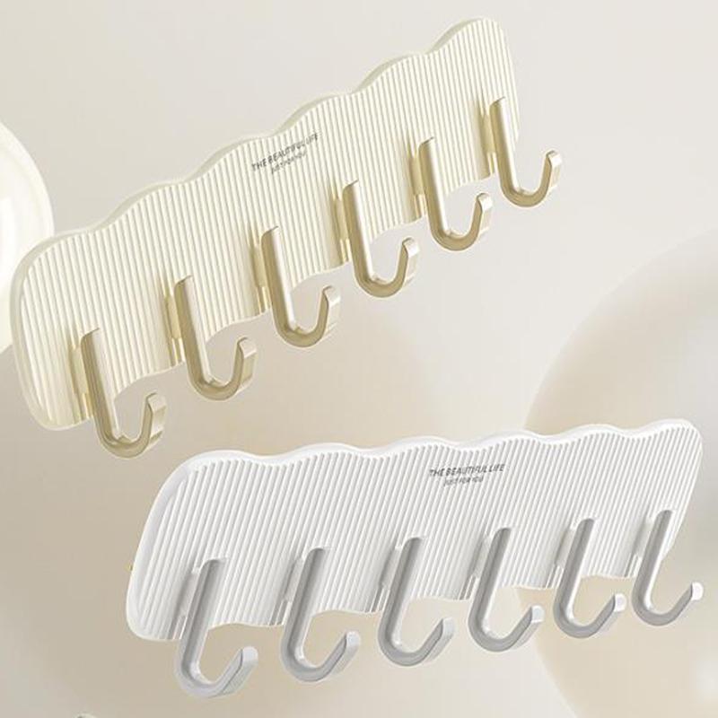 No Drill Adhesive Wall Hooks Strong Hold Bathroom Kitchen Storage Rack 0