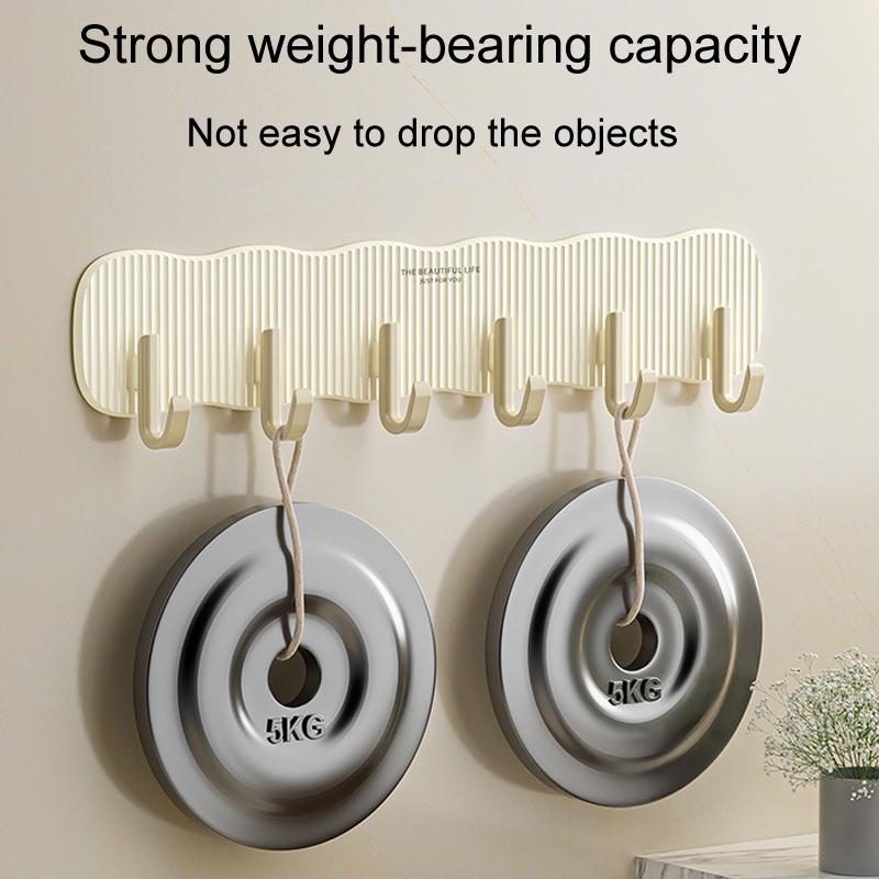 No Drill Adhesive Wall Hooks Strong Hold Bathroom Kitchen Storage Rack 3