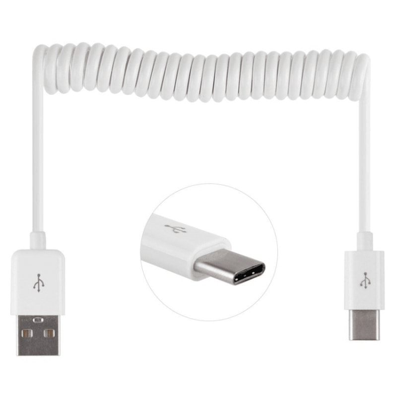 Retractable USB C Charging Cable Fast Sync Compact Travel Cord 6