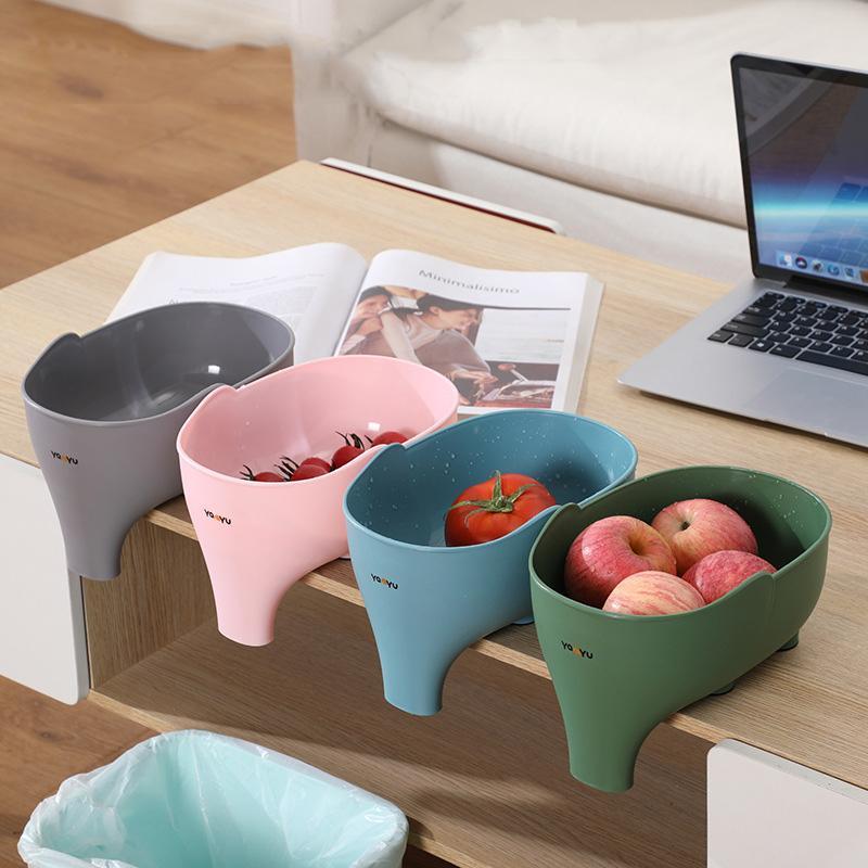 YanYU Elephant Kitchen Sink Drain Basket – Multi-Purpose Fruit & Vegetable Washing Storage Organizer