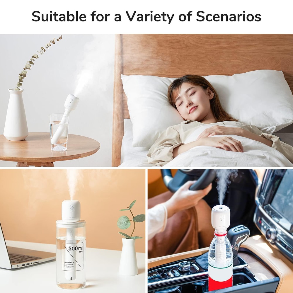 Wireless Portable Humidifier High Mist No Water Tank Compact Air Moisturizer 4