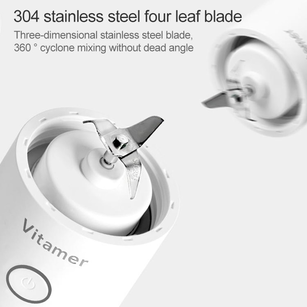 Vitamer Portable Blender Bottle USB Rechargeable Mini Juicer For Smoothies And Fresh Juice 3