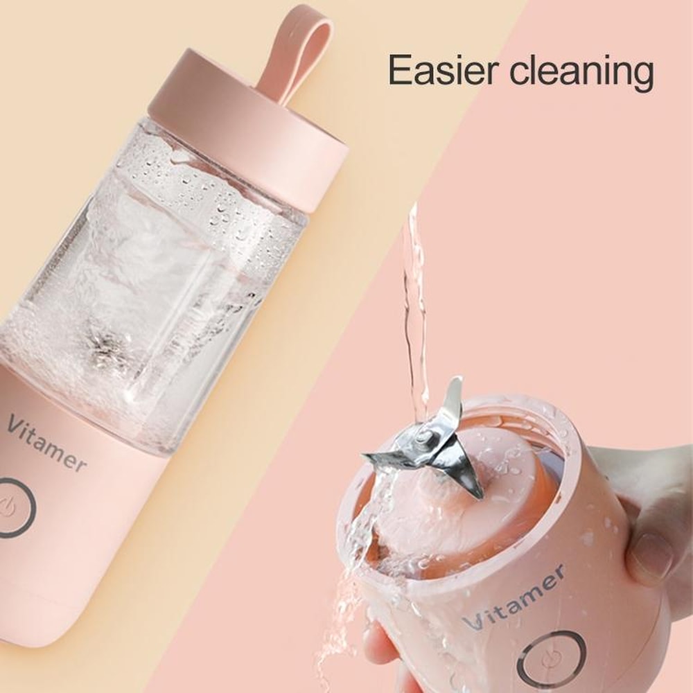 Vitamer Portable Blender Bottle USB Rechargeable Mini Juicer For Smoothies And Fresh Juice 6