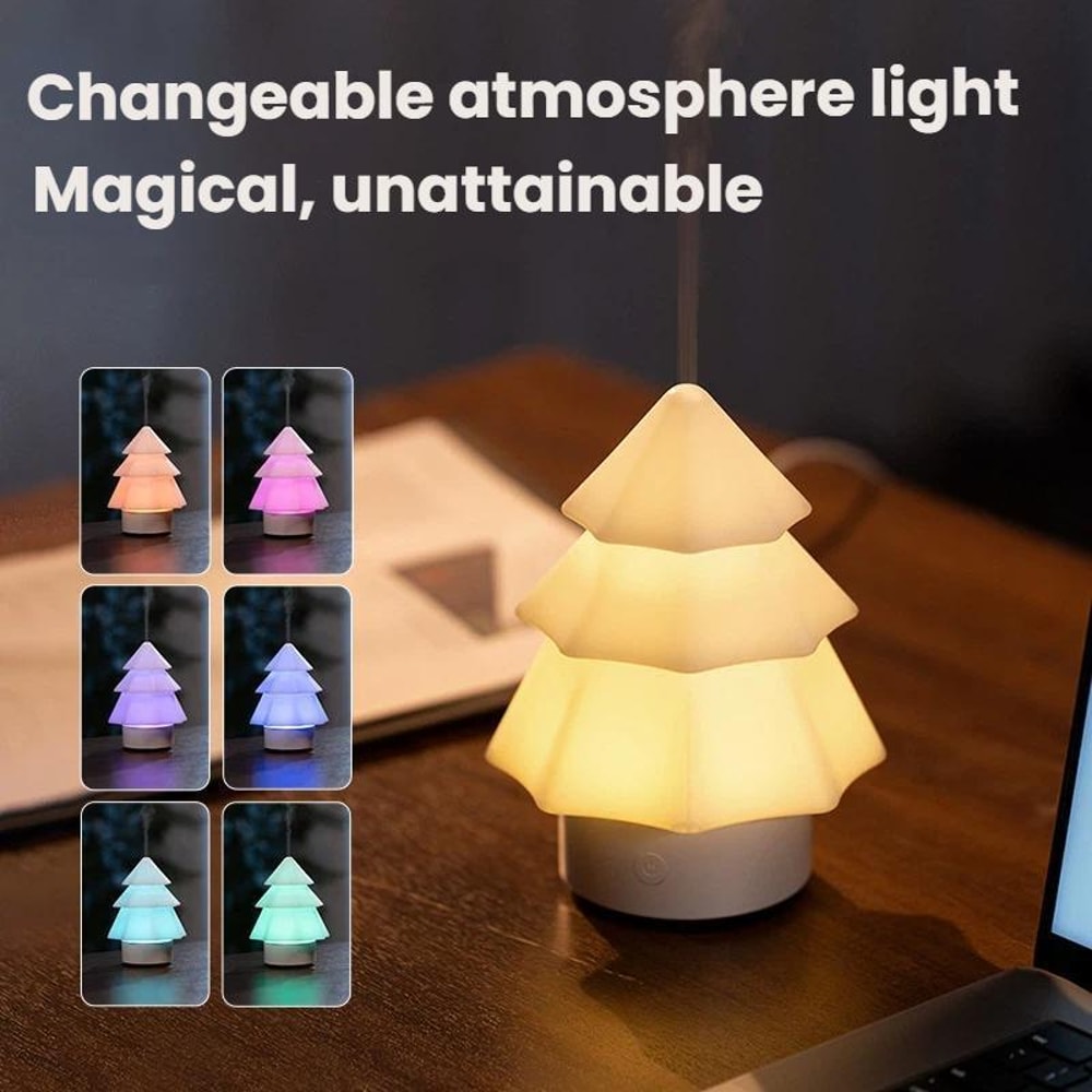 Christmas Tree Diffuser USB Aromatherapy Humidifier With Color LED Light 3