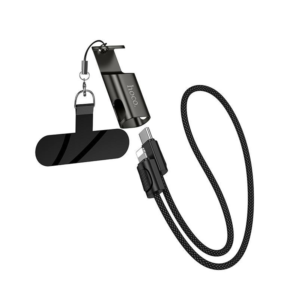 Fast Charging Phone Lanyard Cable With Holder Type C To Lightning Cable Multi Function Design 0