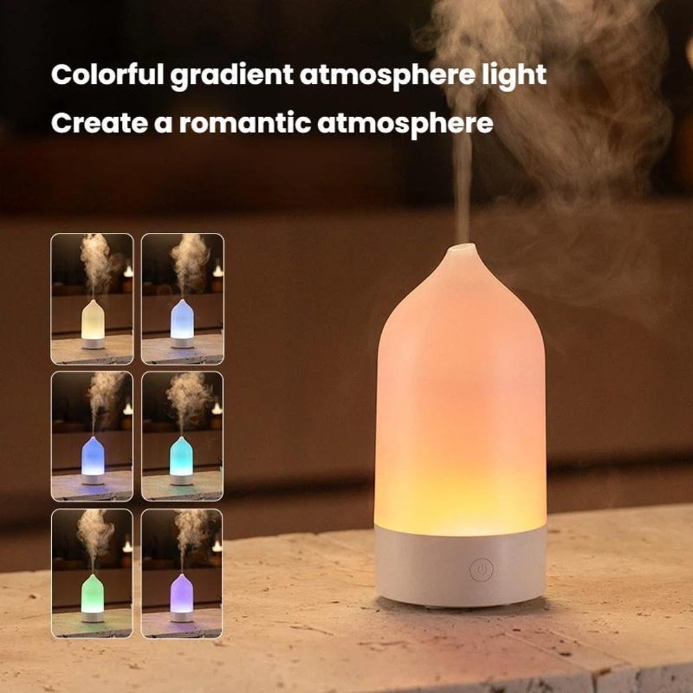 USB Aroma Diffuser Vase Humidifier With Color Mood Light For Home Office 4