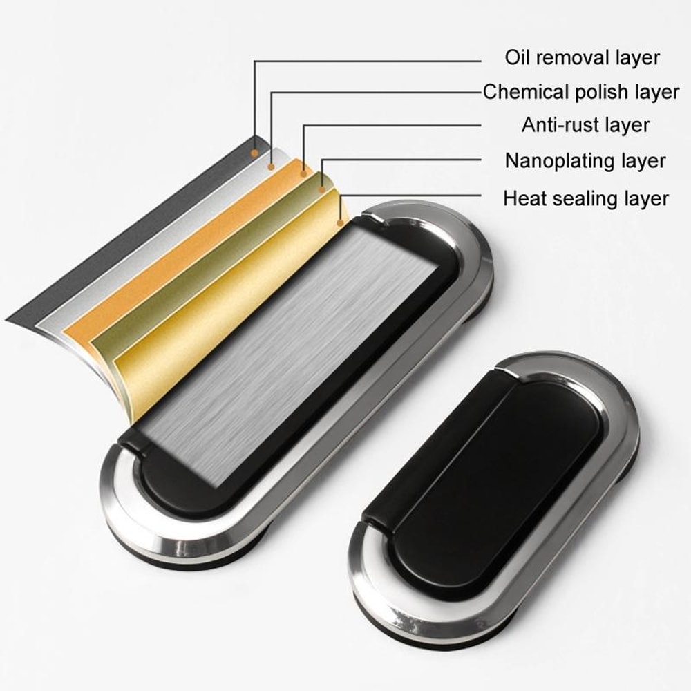 Modern Hidden Drawer Pull Handle Zinc Alloy Cabinet Grip For Sleek Furniture 3