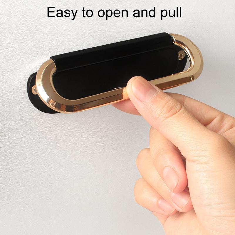 Modern Hidden Drawer Pull Handle Zinc Alloy Cabinet Grip For Sleek Furniture 4