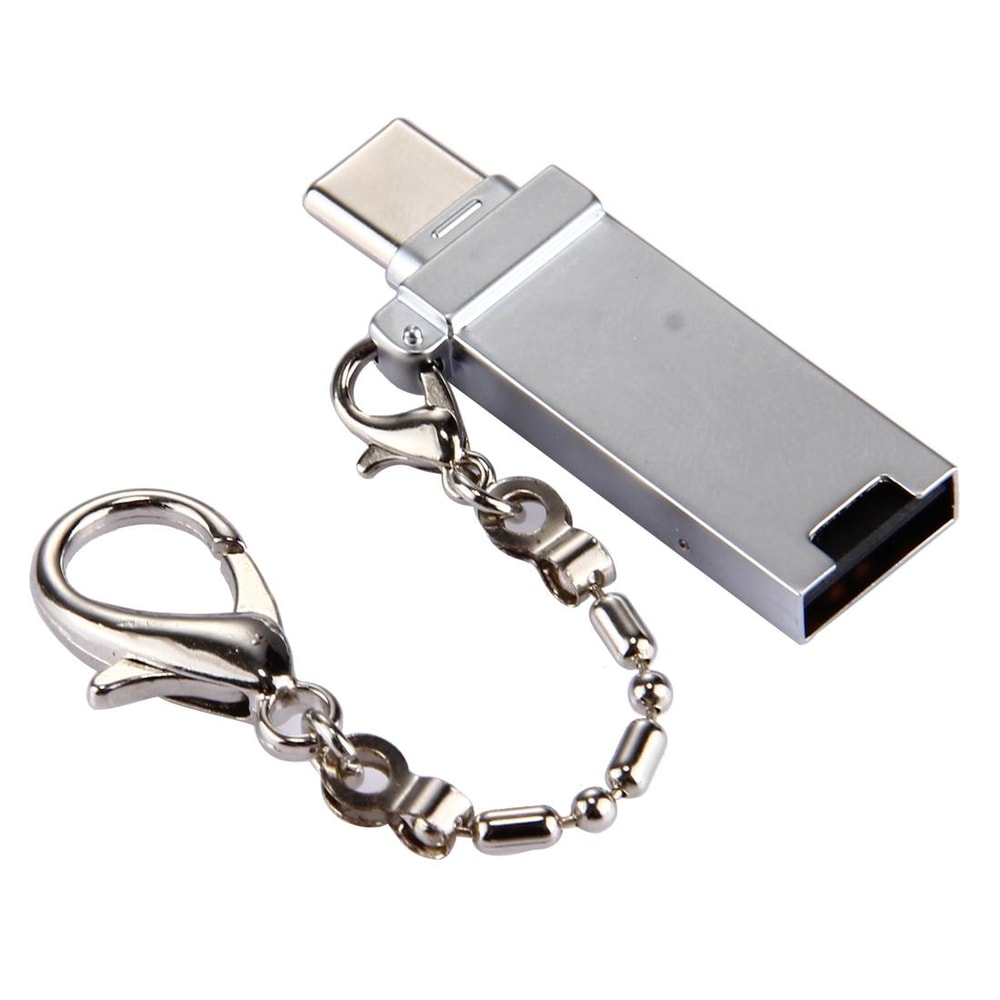 Mini Aluminum USB C Adapter USB C To USB Converter With Keychain 5