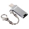 Mini Aluminum USB C Adapter USB C To USB Converter With Keychain 5