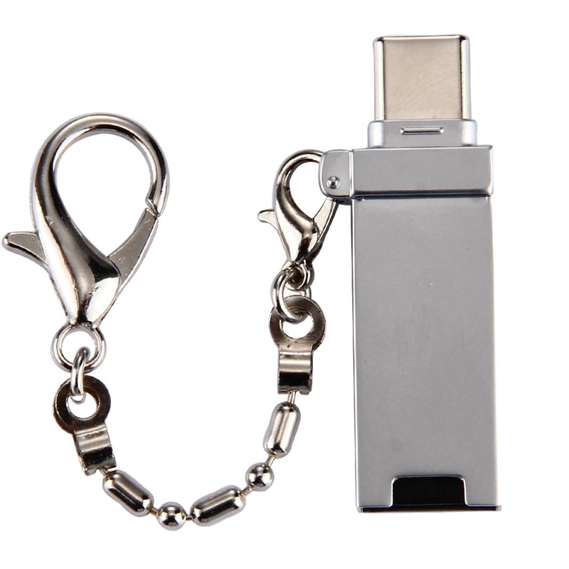 Mini Aluminum USB C Adapter USB C To USB Converter With Keychain 2