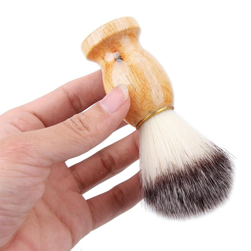 Classic Badger Hair Shaving Brush with Wood Handle for Rich Wet Shaves