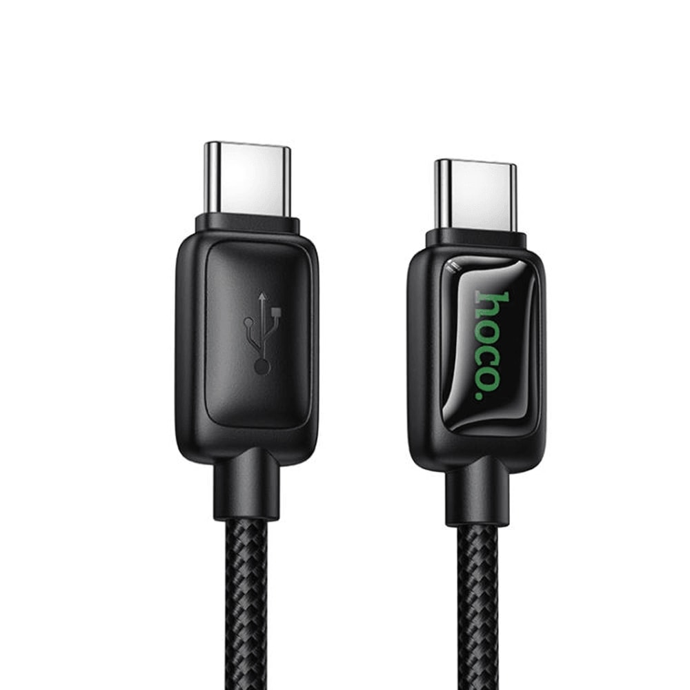 60W USB C Fast Charging Cable With LED Durable Nylon 1
