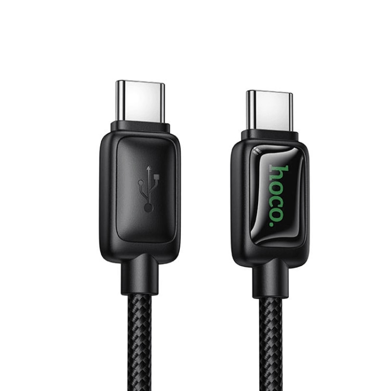 60W USB C Fast Charging Cable With LED Durable Nylon 1