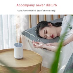 portable mini humidifier usb rechargeable cool mist desk humidifier gray