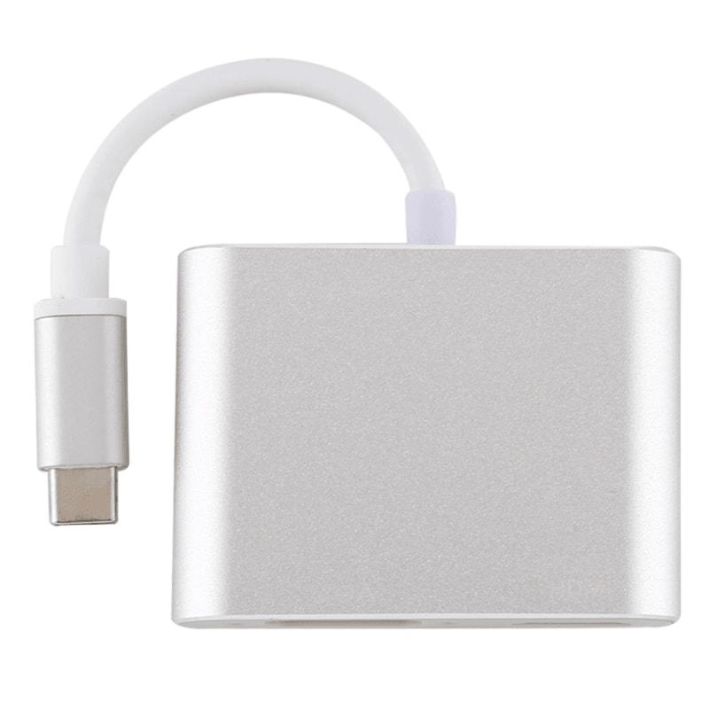 4 In 1 USB C Hub HDMI VGA USB Adapter With 87W Charging 5