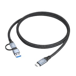 usb c fast charging cable 2 in 1 data video transfer cord