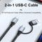 USB C Fast Charging Cable 2 in 1 Data Video Transfer Cord