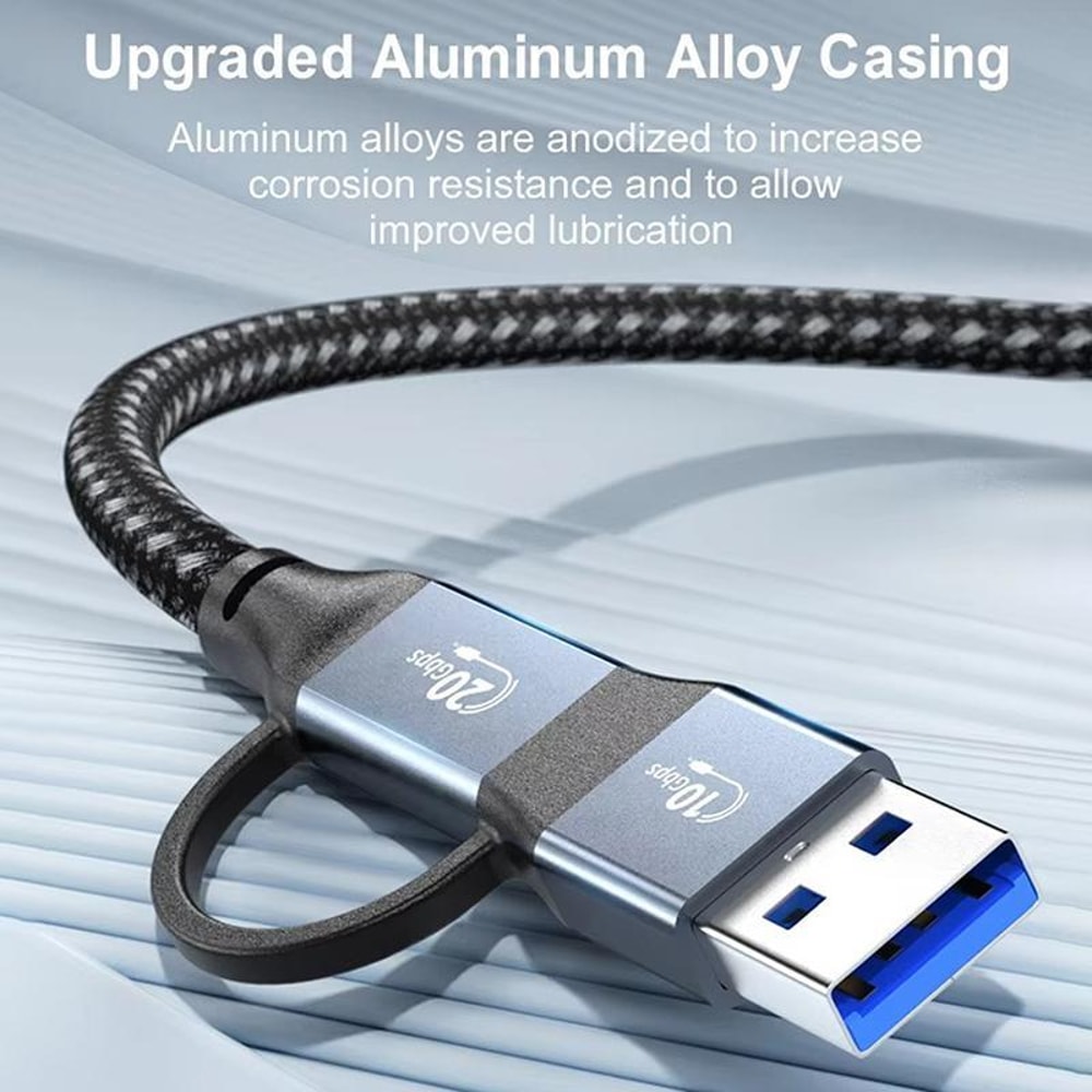 USB C Fast Charging Cable 2 in 1 Data Video Transfer Cord