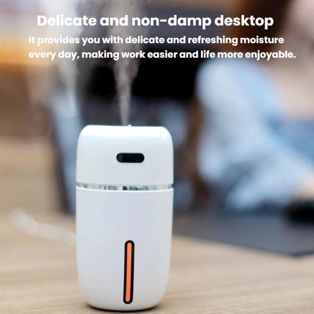 Portable USB Mini Humidifier With Night Light Cool Mist For Car Desk Bedroom 2