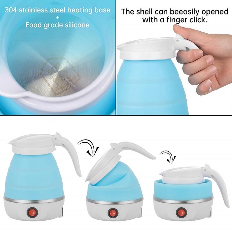 Collapsible Travel Electric Kettle Portable Silicone Folding Tea Coffee Boiler 3